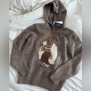 Polo Ralph Lauren bear hoodie sweater size S